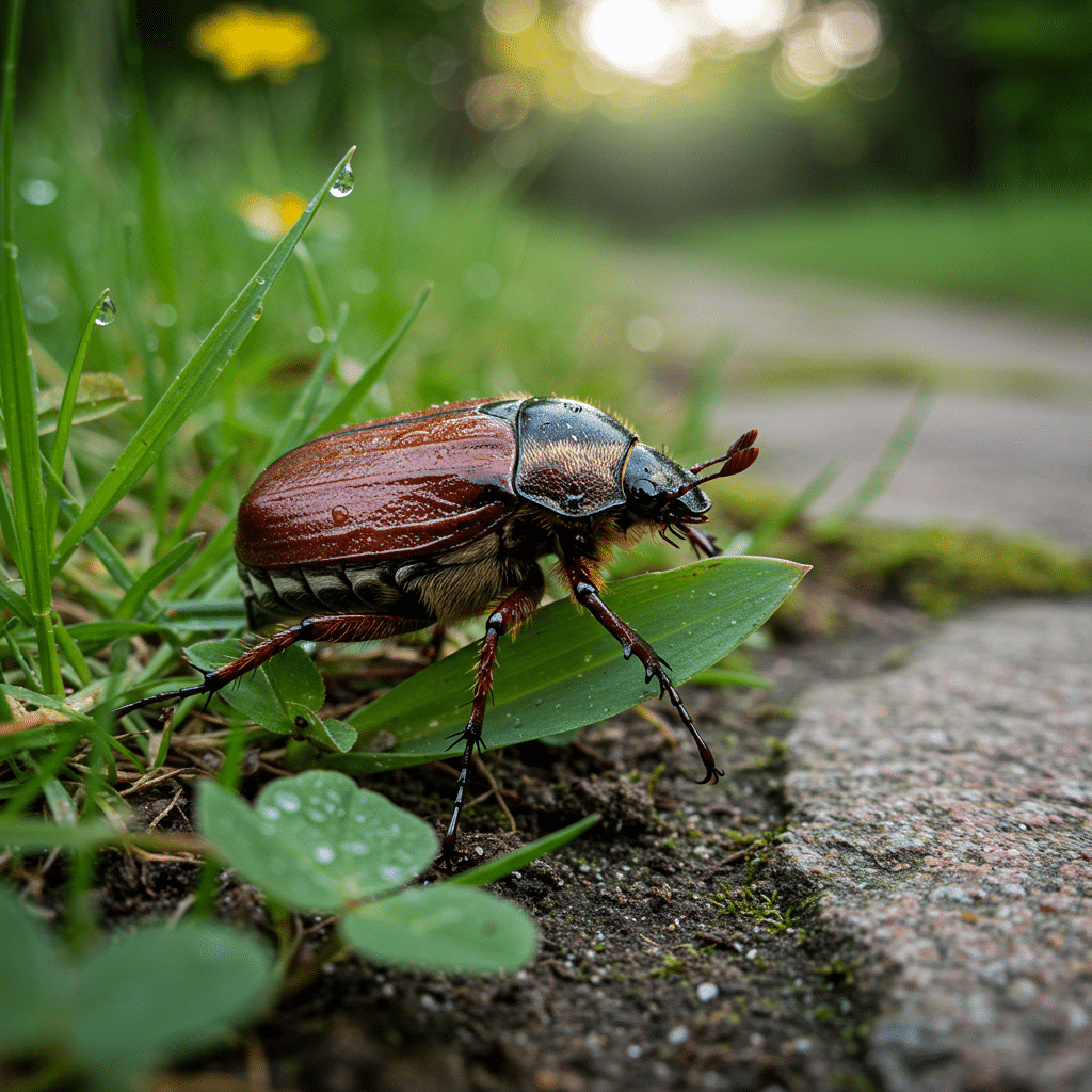 hanneton dans un jardin